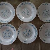 18 Blue Flower Plates VERONICA Arcopal Vintage Lot EB