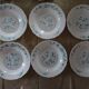 18 assiettes fleurs bleues veronica Arcopal vintage