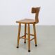 Lot de 4 tabourets de bar vintage en bois
