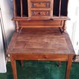 Slope desk with sorter, drawers, storage locker