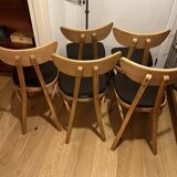 (Lot) 5 chairs model Banane stamped Lutherma.