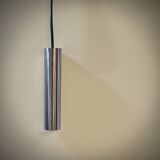 Still brand tube pendant light in polished stainless steel, 1970s, NEW