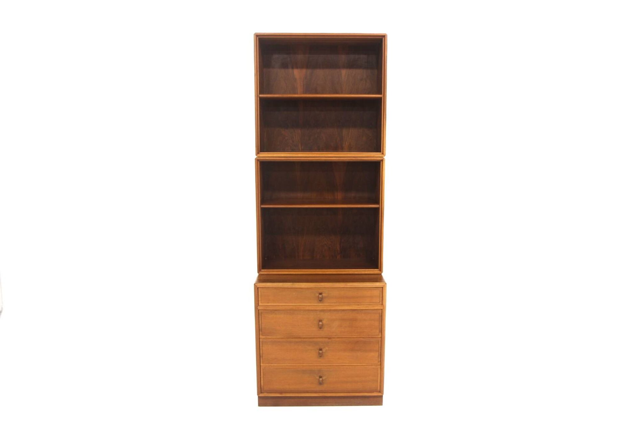Scandinavian walnut bookcase by Bertil Fridhagen for Bodafors, Sweden, 1960