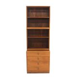Scandinavian walnut bookcase by Bertil Fridhagen for Bodafors, Sweden, 1960