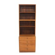 Scandinavian walnut bookcase by Bertil Fridhagen for Bodafors, Sweden, 1960