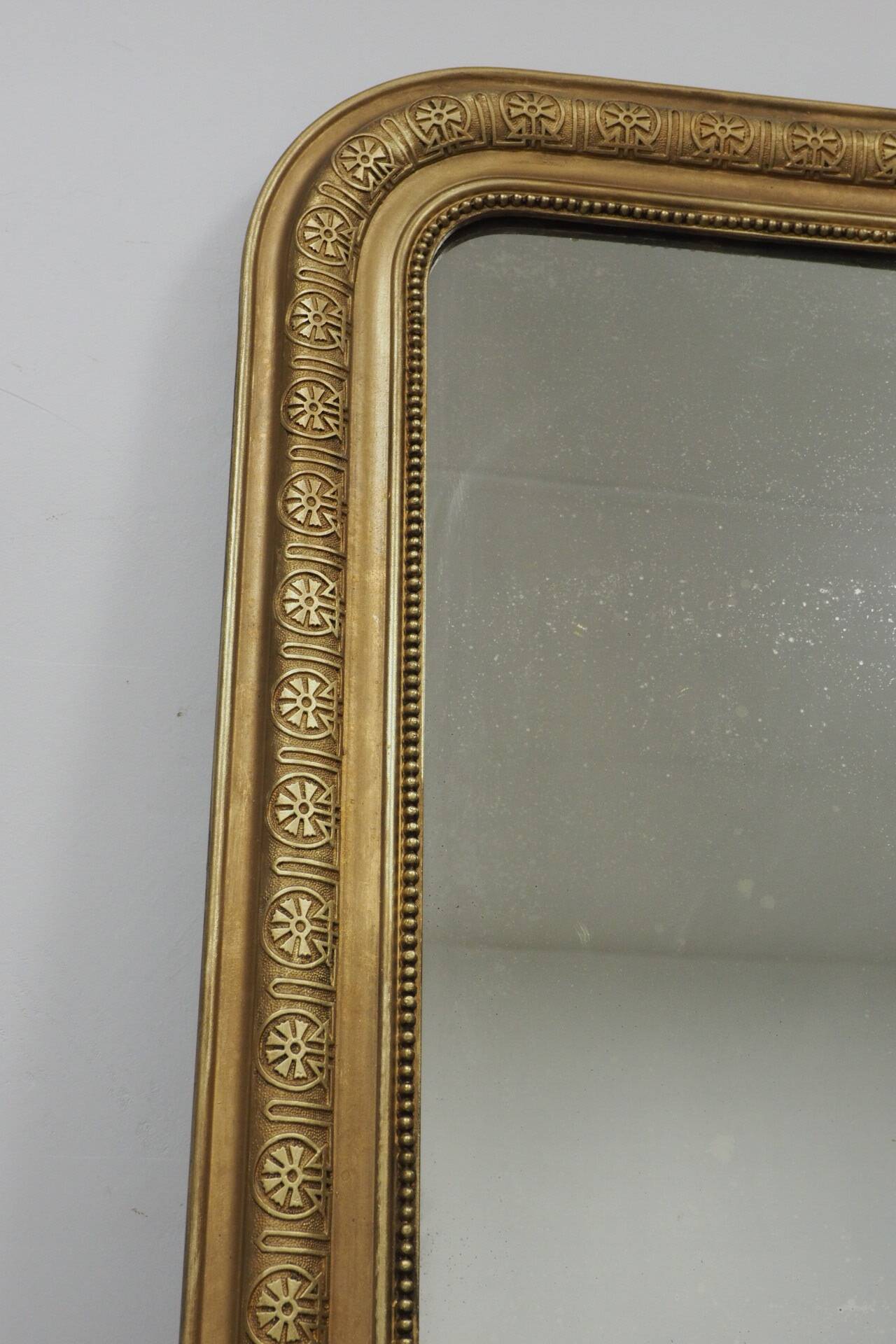 Very large Louis Philippe gilded trumeau mirror
