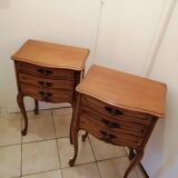 Pair of old wooden bedsides