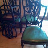 4 chaises salle à manger style 18eme "ribbon back"