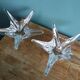Daum France starfish crystal candlesticks