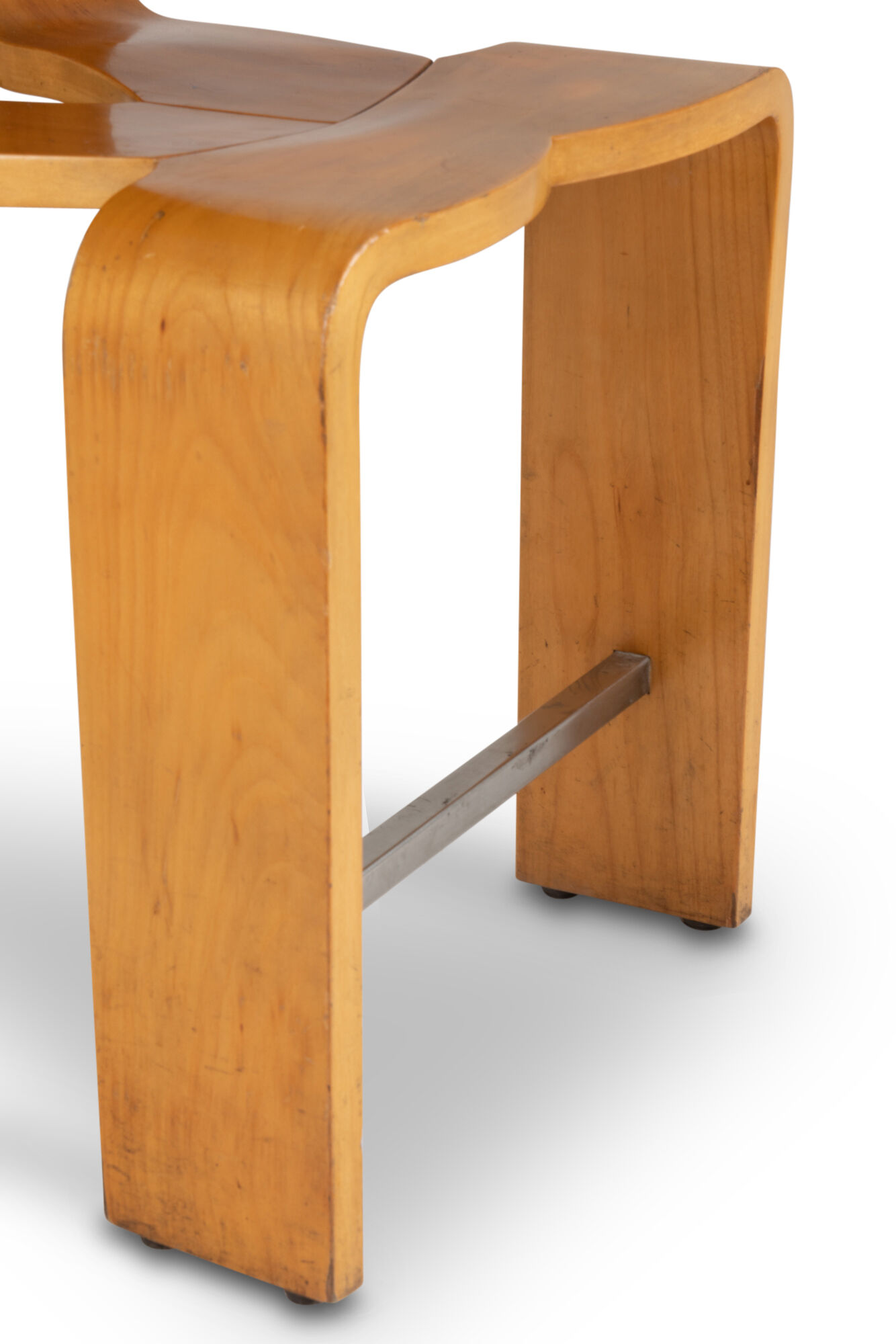 Series of eight blond cherry chairs, 1980s