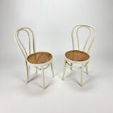 2 chaises en bois courbé et canne Zpm, années 1960