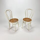 2 chaises en bois courbé et canne Zpm, années 1960