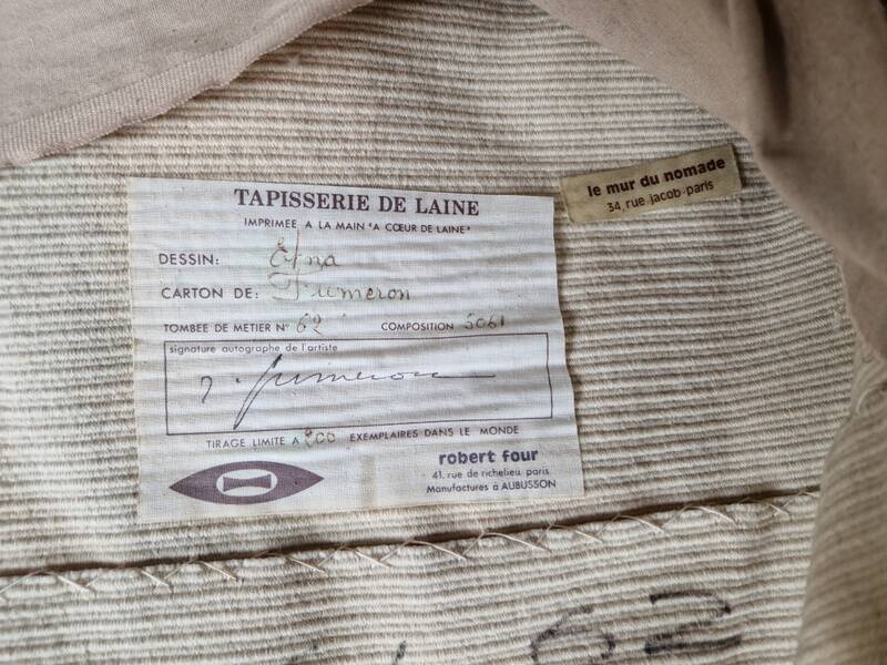 René Fumeron - Tapisserie en laine "Etna" - éditions Robert Four à Aubusson