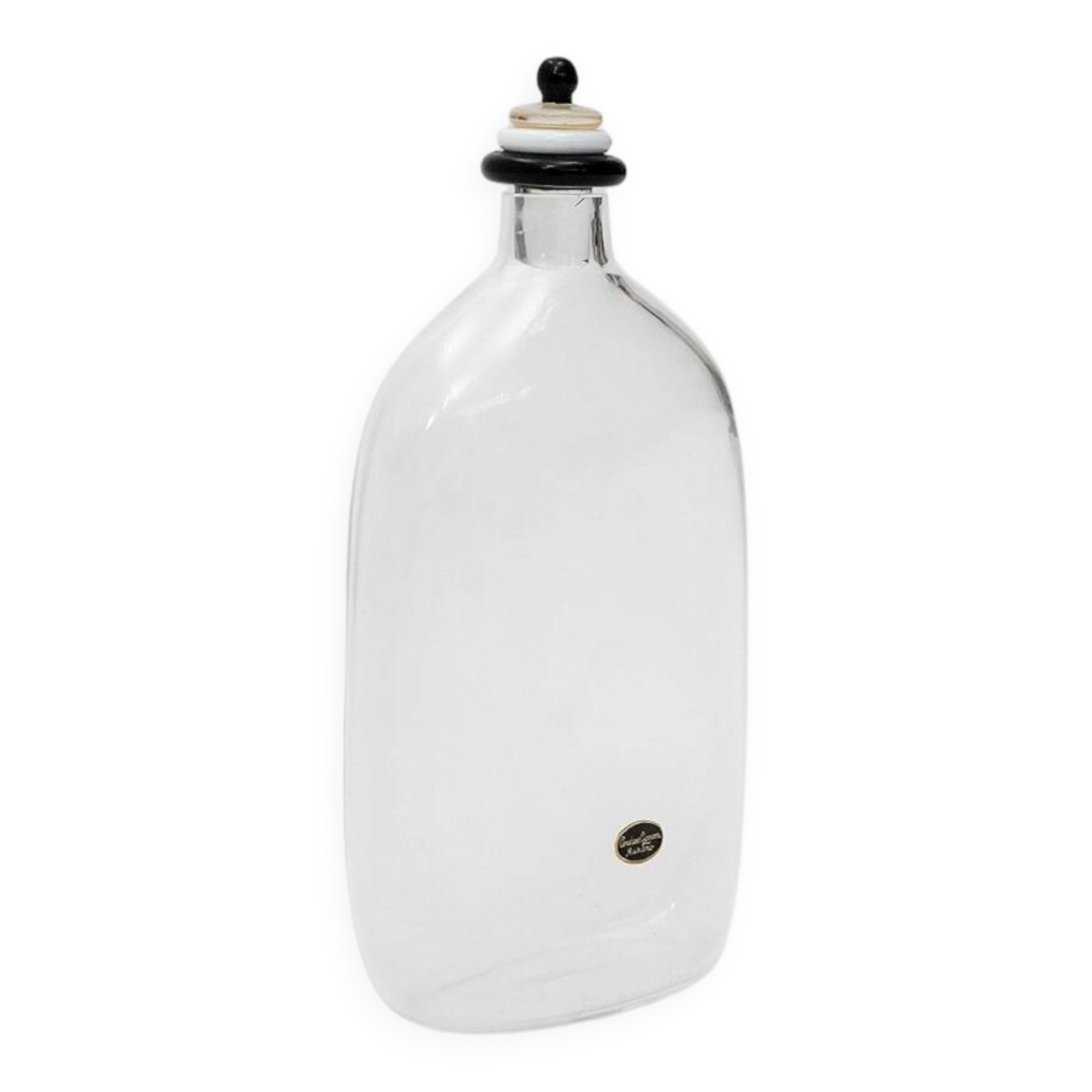 Murano glass bottle with stopper by Giovanni Cenedese, 1970s