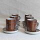 Vintage stoneware coffee mugs