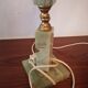 Foot lamp bedside desk onyx brass 1950 60