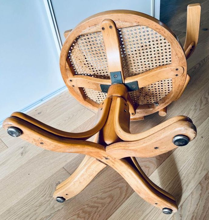 Thonet screw office chair n°5523 in canning