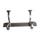 Portemanteau mural en aluminium avec deux patères doubles, 38 cm