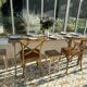 brasserie table - folding wooden guinguette