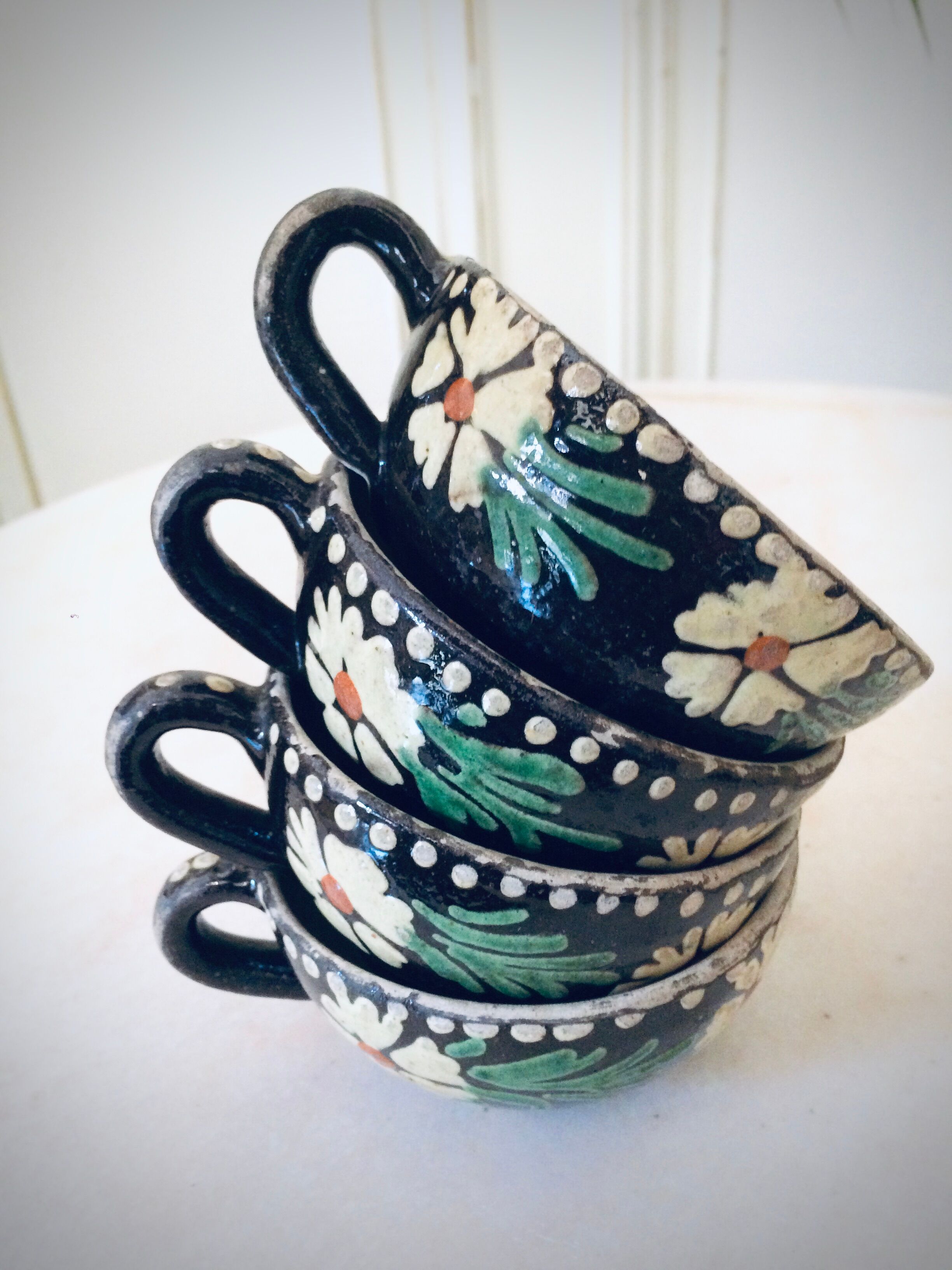 Old Marnaz terracotta cups