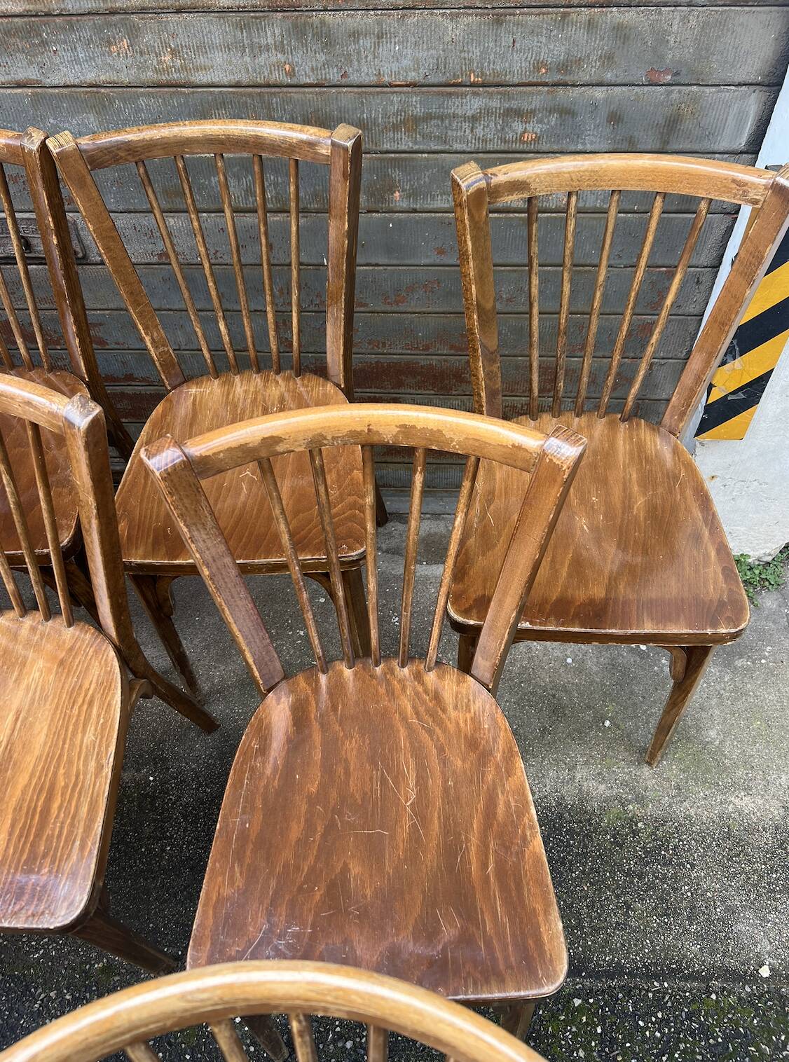 (Lot) 13 Stamped Baumann Chairs