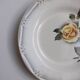 3 assiettes Digoin Sarreguemines Adèle gris jaune et bordeaux