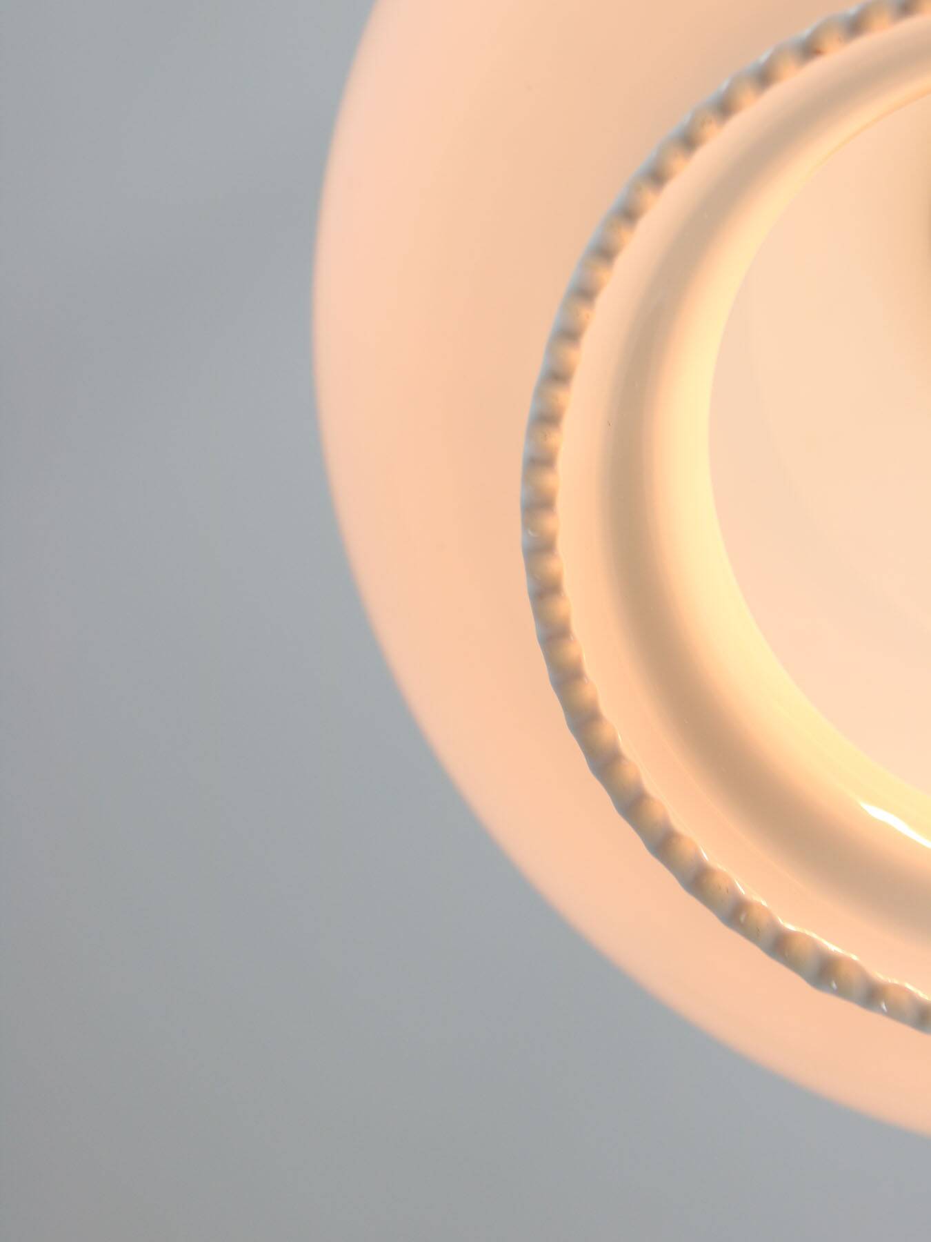 Mid-Century Italian Opaline Glass & Brass Pendant Lamp, set of 3