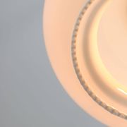 Mid-Century Italian Opaline Glass & Brass Pendant Lamp, set of 3