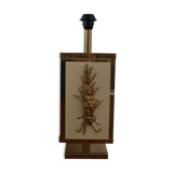 Pied de lampe années 70 de Philippe Cheverny en résine laiton et bronze