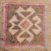 Tapis couloir kilim vintage , Orange, rose et beige boho pastel, 98x332 Cm