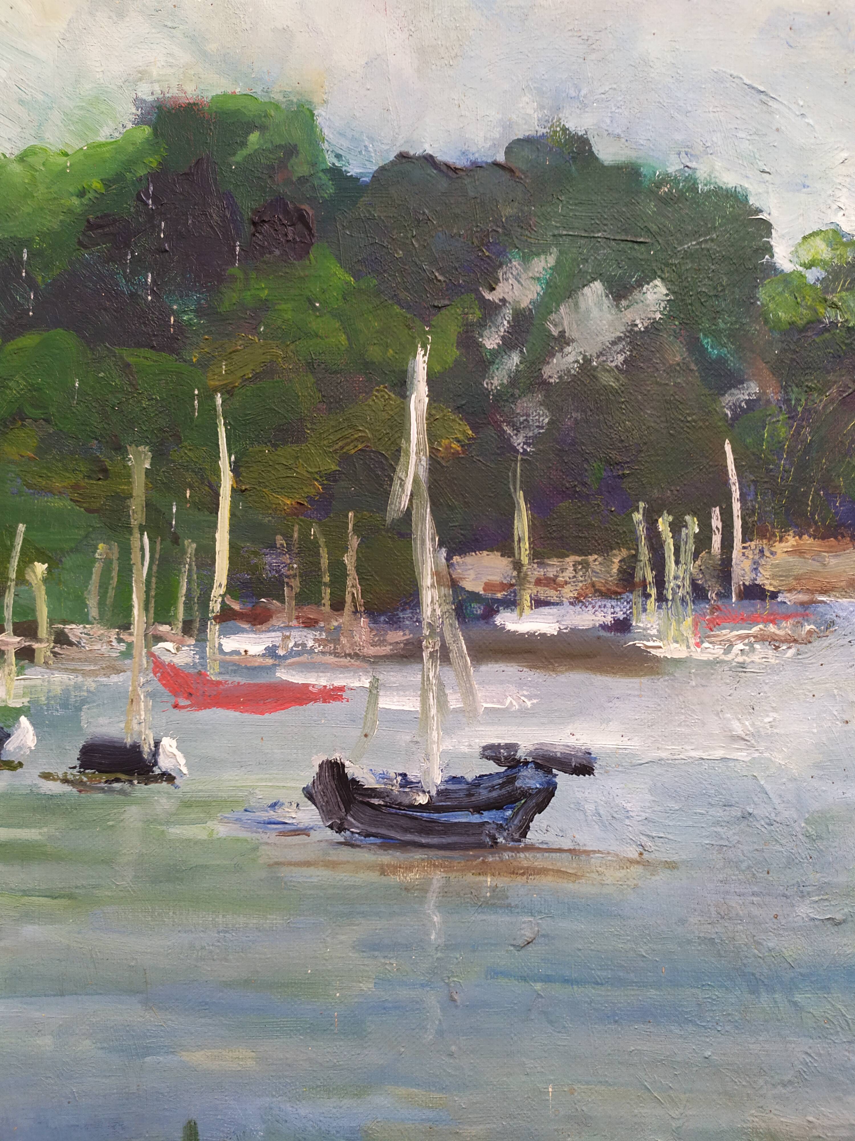 Huile sur toile Marine