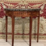 Half-moon console in walnut period Louis XVI around 1770