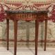 Half-moon console in walnut period Louis XVI around 1770