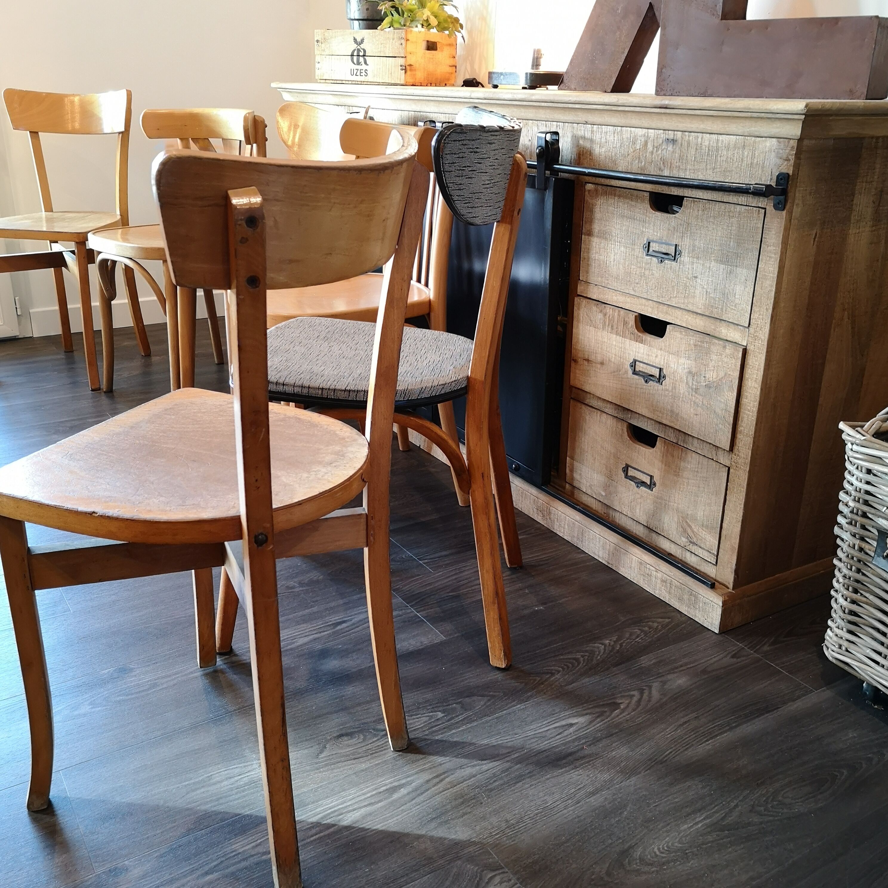 Set of 6 chairs Bistro mismatched