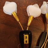 Deux paires appliques Tulipes années 60