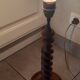 Art Deco twisted wood lamp. FREE DELIVERY