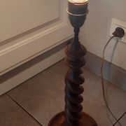 Art Deco twisted wood lamp. FREE DELIVERY