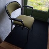 Metal and fabric armchair