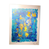 Abstract painting by decorator Erik Huet Alvarez