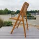 Vintage woven cane folding chair from the 80s