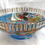 Coupe « Noémie » Val Saint Lambert – Art Déco, peinture artisanale