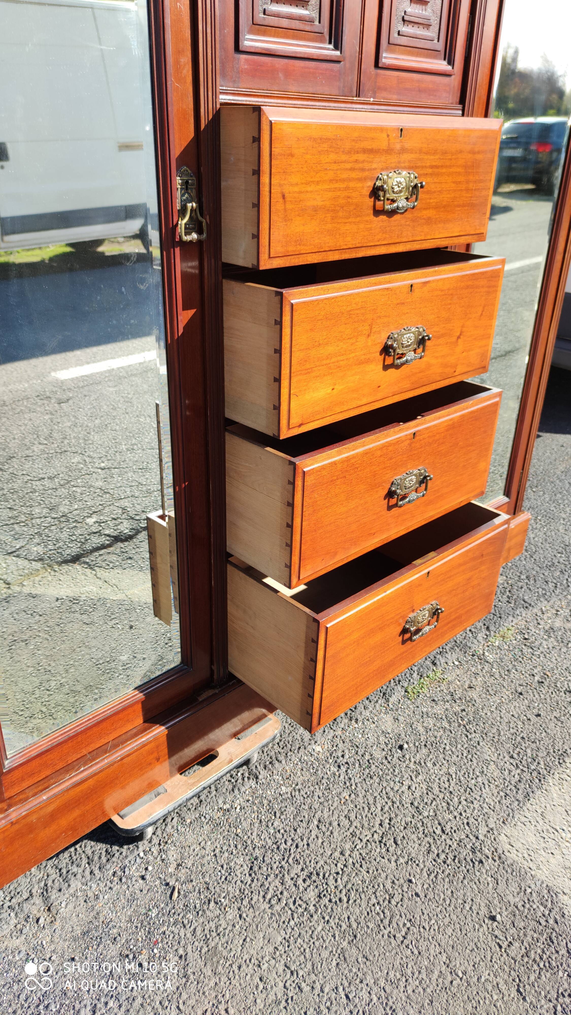 English mahogany wardrobe circa 1920