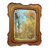 80s beveled gold mirror