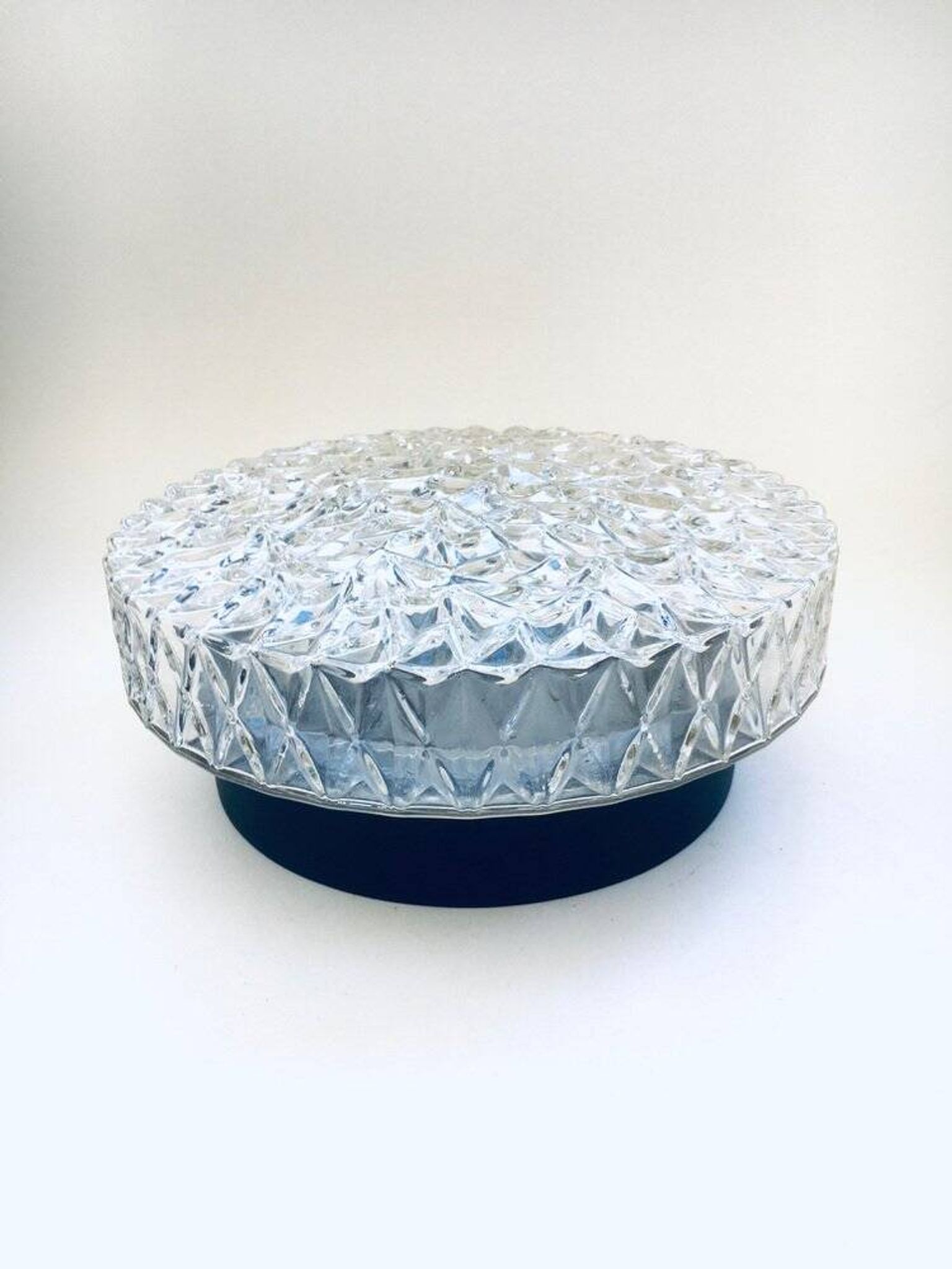 German Wall Lamp in Crystal Glass by Bur Leuchten, 1960s