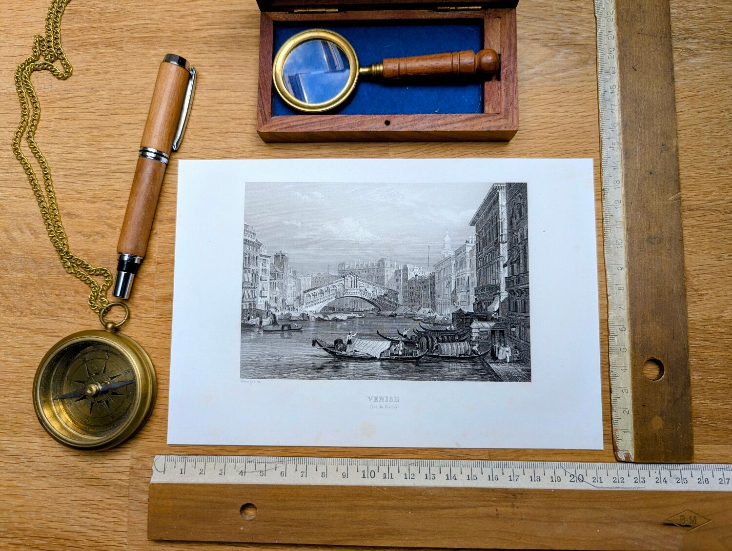 Venice, Italy, Vintage Engraving, 1841 Authentic.