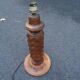 Turned wooden foot lamp