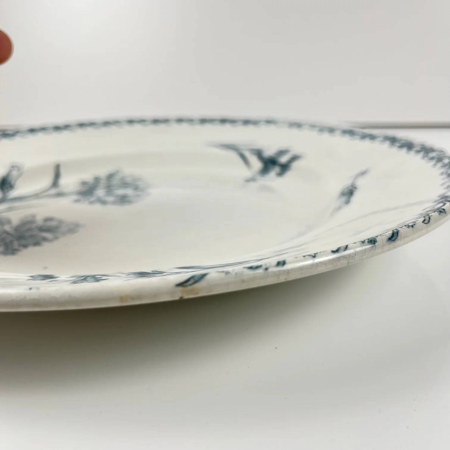 Round plate model "Carnation", KG Lunéville, ironstone, 19th century