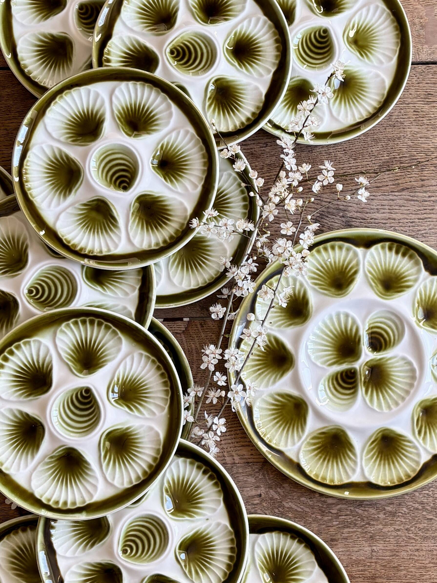 Vintage oyster service Moulin des Loups