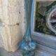 Art Nouveau vase in marbled Soliflore glass paste signed Jouvray