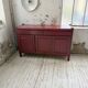 Red lacquered enfilade 1970 160cm